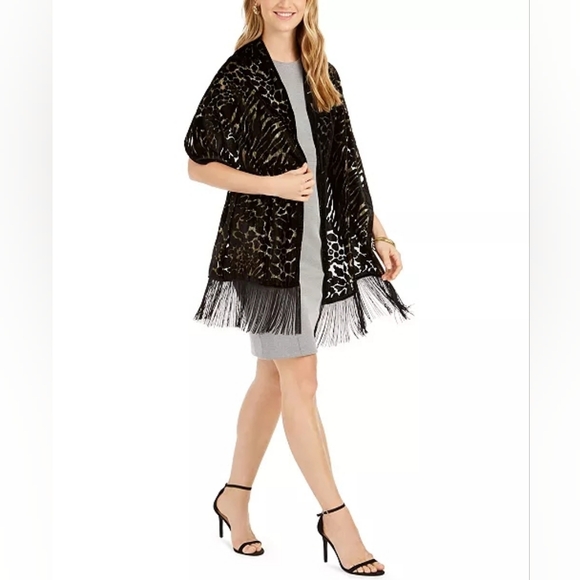 INC International Concepts Accessories - INC International ConceptsINC Animal-Print Shine Velvet Wrap
